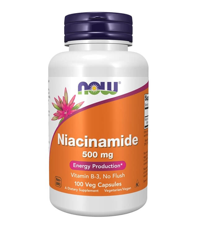 NOW FOODS | NIACINAMIDE (B-3) 500 MG ENERGY PRODUCTION VEG CAPSULES